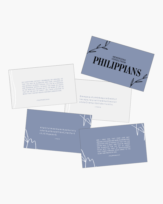 Free Resource: Philippians Verse Cards